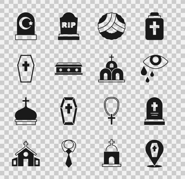 立棺材，十字坟坟坟，泪流满面图片下载