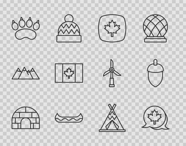 设置线冰屋加拿大枫叶冰屋图片下载