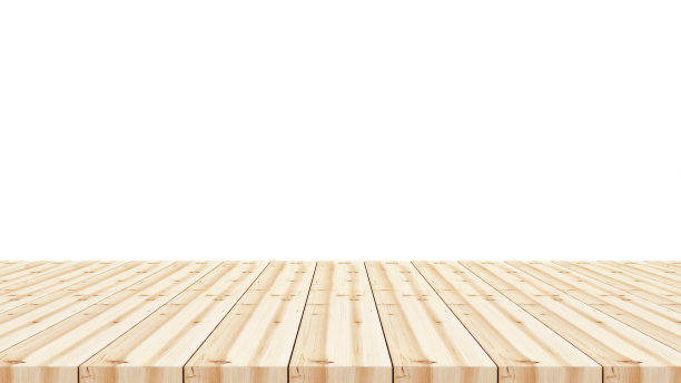 3d渲染木制空桌子平台上的白色背景股票照片图片下载