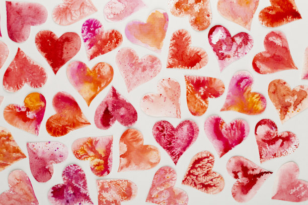 红心情人节抽象背景。图片下载