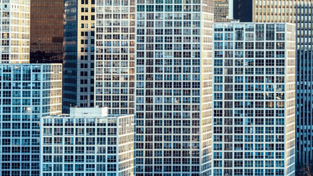 摩天大楼外墙，办公大楼窗户图片下载