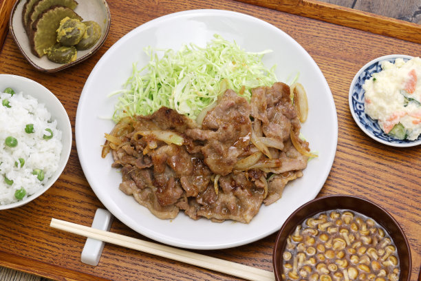 日式生姜猪肉套餐图片下载