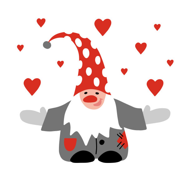 侏儒在爱向量插图图片下载