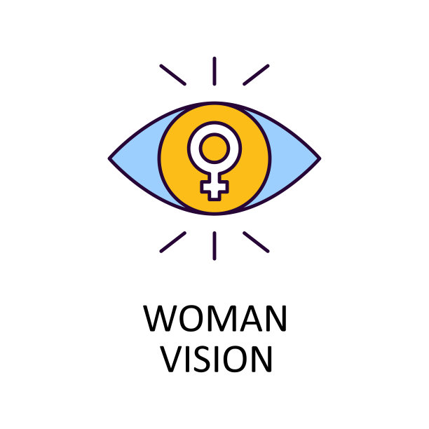 女人视觉矢量填充轮廓图标设计插图。白色背景上的家庭改进符号EPS 10文件图片下载