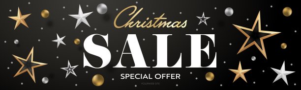 圣诞节特价优惠现实的头部旗帜图片下载