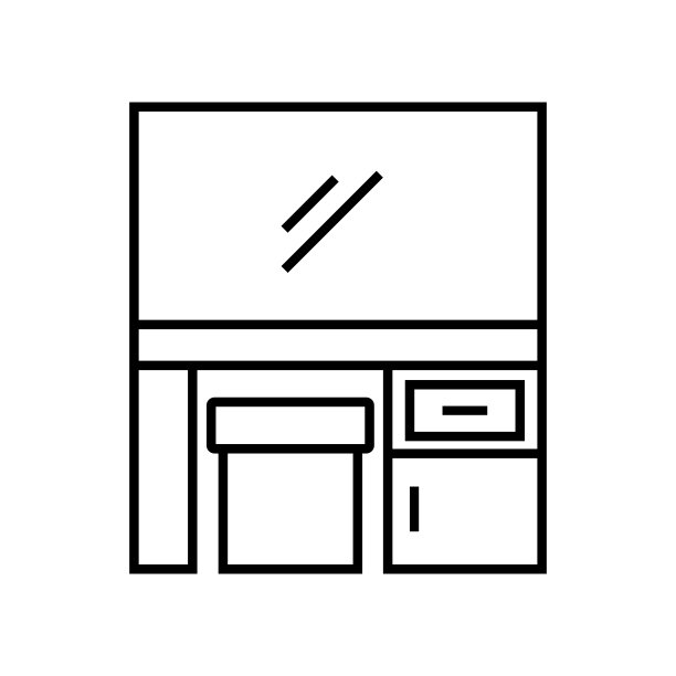 梳妆台家居家具图标矢量图片下载