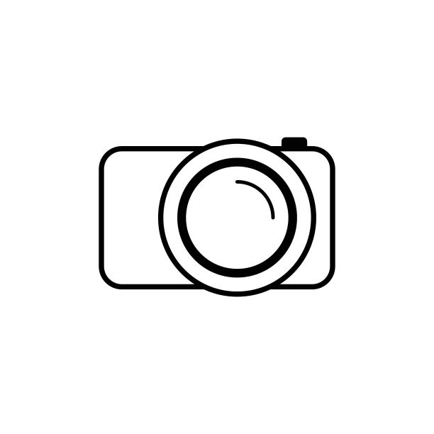 简单的相机标志线插图图标在黑色，轮廓平面风格象形图，复古风格的相机。应用程序，图形设计，横幅，信息图形，网站，用户界面，用户体验，开发，软件。向量EPS 10图片下载