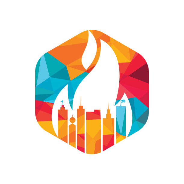 火城矢量标志设计模板。图片下载