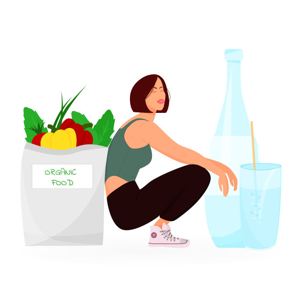 运动美丽的女人在节食图片下载