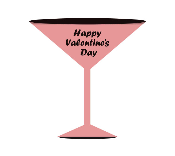 为情人节的图形资源-马提尼玻璃杯图片下载