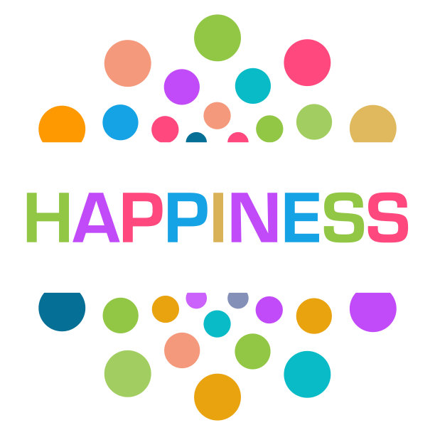 幸福彩色圆点圆形图片下载