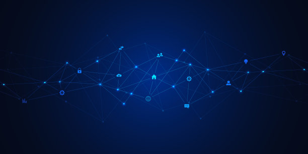 信息技术背景与信息图形元素和平面图标。数字技术、网络连接和通信概念图片下载