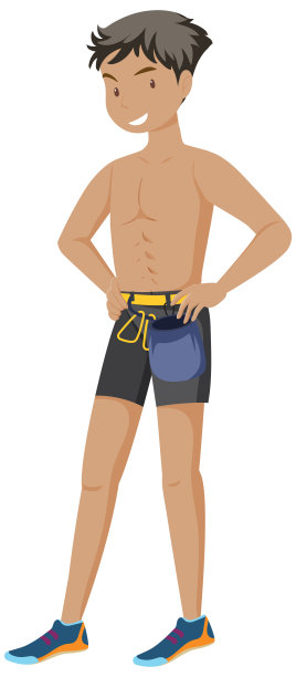 一个穿着登山装备的人图片下载