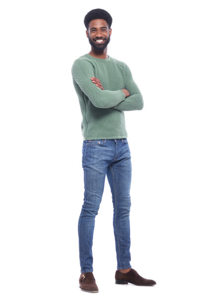 美丽丰满的身体快乐的黑色时尚男人图片下载