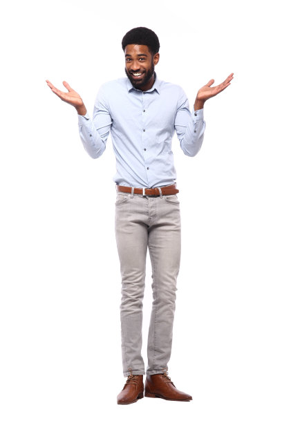 美丽丰满的身体快乐的黑色时尚男人图片下载