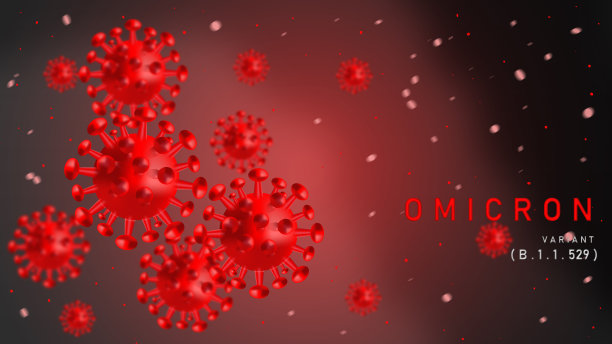 奥密克戎新型冠状病毒。Omicron-strain SARS-CoV-2图片下载