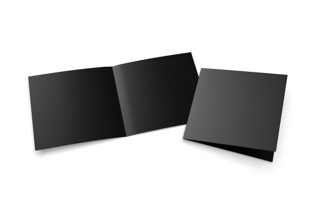 空白方半折叠宣传册模板模拟和演示设计。图片下载