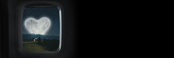 从飞机窗口看到的夜空图片下载