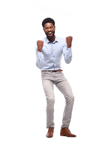 美丽丰满的身体快乐的黑色时尚男人图片下载