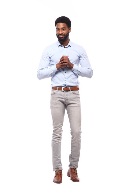 美丽丰满的身体快乐的黑色时尚男人图片下载