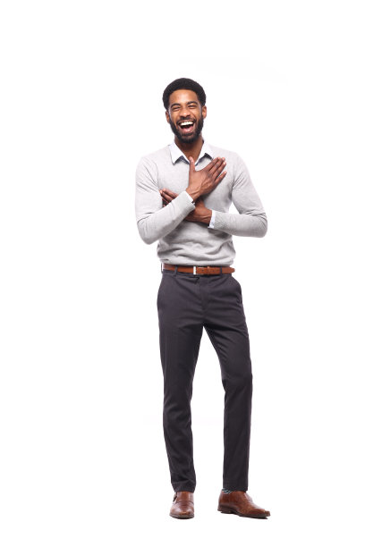 美丽丰满的身体快乐的黑色时尚男人图片下载