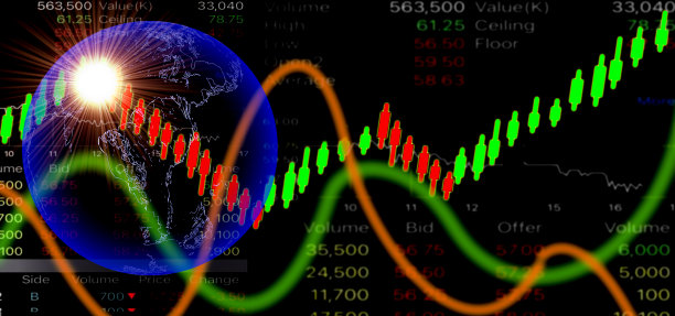 世界经济处于市场波动之中图片下载
