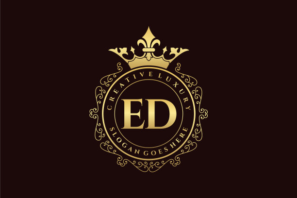 Ed首字母豪华书法女性化图片下载