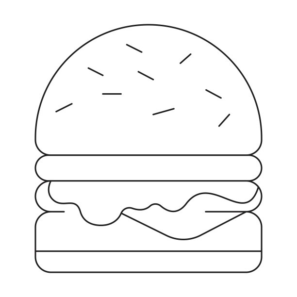 汉堡快餐餐美味的咖啡馆矢量艺术。图片下载