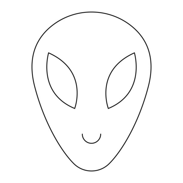 外星人头面对外国向量。图片下载