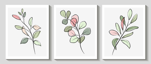 抽象艺术设计，集现代创意极简插画。图片下载