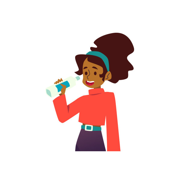 小孩从瓶子里喝水、苏打、牛奶可爱极了图片下载