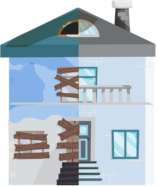 家庭装修老房子前后维修图片下载