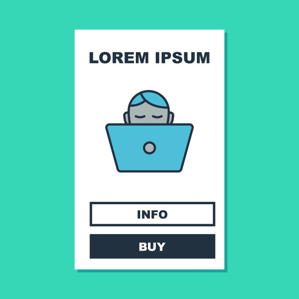 填充轮廓自由职业者图标孤立上图片下载