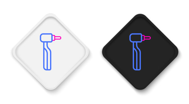 线齿钻图标孤立在白色背景上图片下载