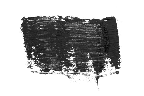 黑色睫毛膏笔触孤立在白色上图片下载