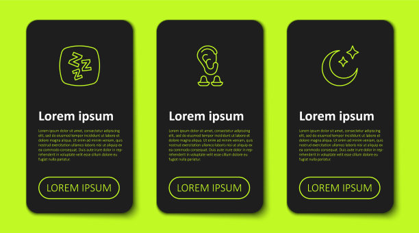 放好睡意耳塞，耳朵和月亮星星图片下载