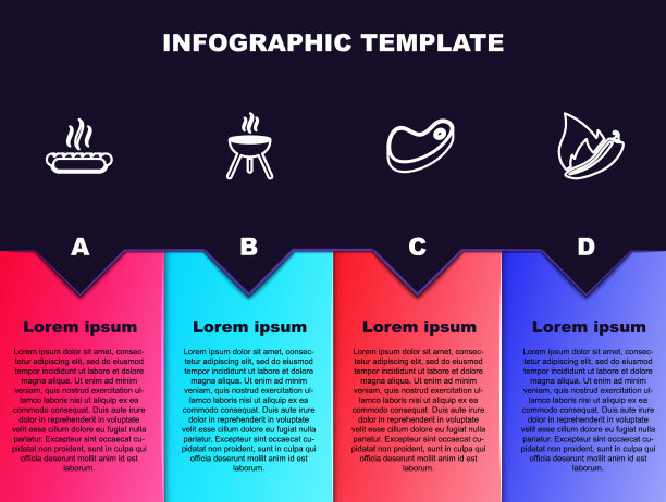 热狗、三明治、烧烤、牛排一应俱全图片下载