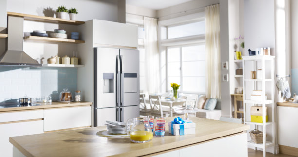 开放式概念的现代厨房图片下载