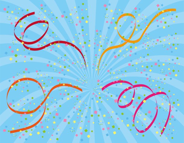 纸屑似乎被吸进去了，一条蓝色的集中线在磁带跳舞的地方/插图材料(矢量插图)图片下载