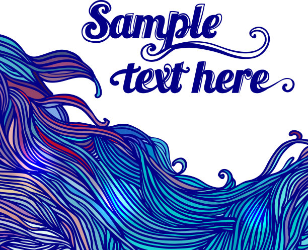 装饰框架的头发或波浪图案抽象图片下载