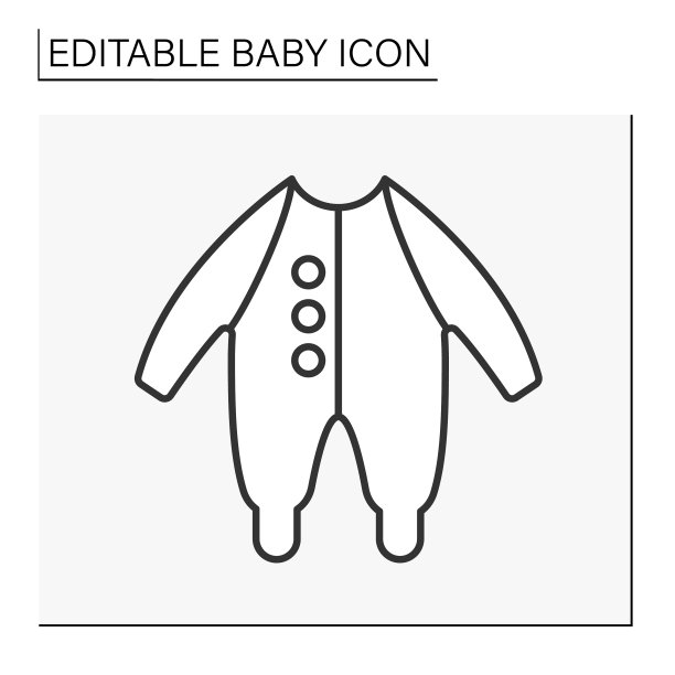 婴儿服装系列图标图片下载