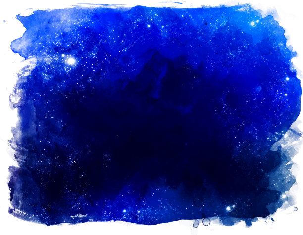 水彩空间纹理与发光的星星图片下载