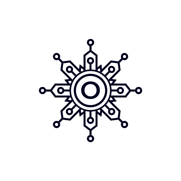 技术初始字母o圈标志设计图片下载