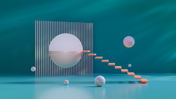 讲台用于包装介绍和化妆品，阴影在墙上。产品展示采用自然光，逼真渲染。3 d演示。图片下载