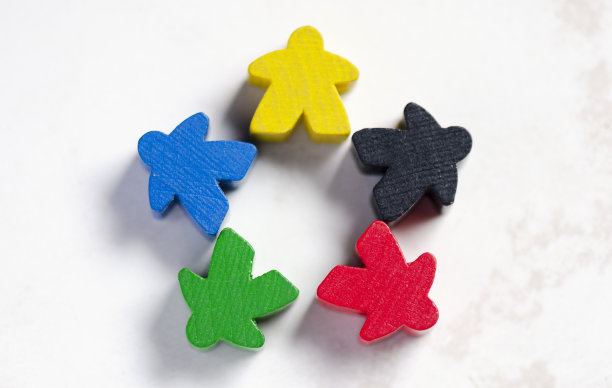 5 meeples五彩缤纷的图片下载