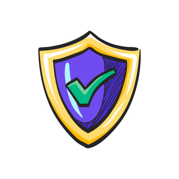 彩色绘图中的屏蔽图标。保护，电脑病毒，反病毒图片下载