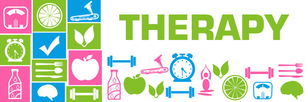 治疗绿色蓝色粉红色的健康符号网格左右图片下载