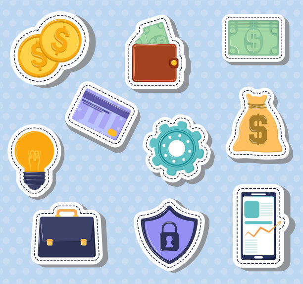 金钱和金融贴纸图片下载