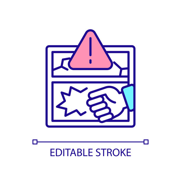 打破窗口的风险是RGB颜色图标图片下载