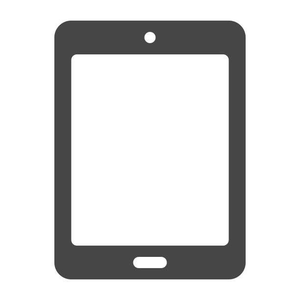 平板电脑图标在平面风格孤立在白色背景。图片下载